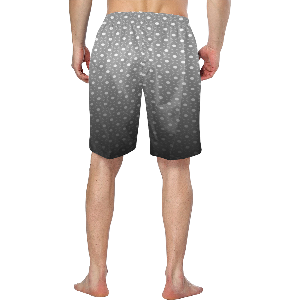 Gray Polkadot Men's Swim Trunk (Model L21)