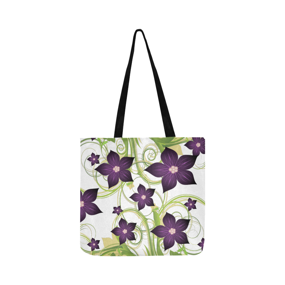 Purple Floral Garden Reusable Shopping Bag Model 1660 (Two sides)