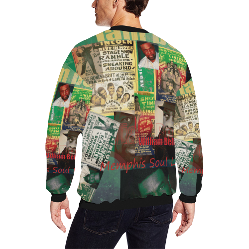 William Bell Collage 1 All Over Print Crewneck Sweatshirt for Men (Model H18)