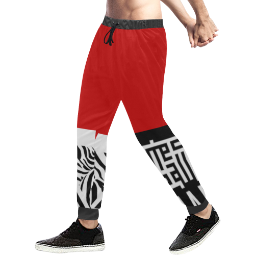 MXVCI RED Men's All Over Print Sweatpants (Model L11)