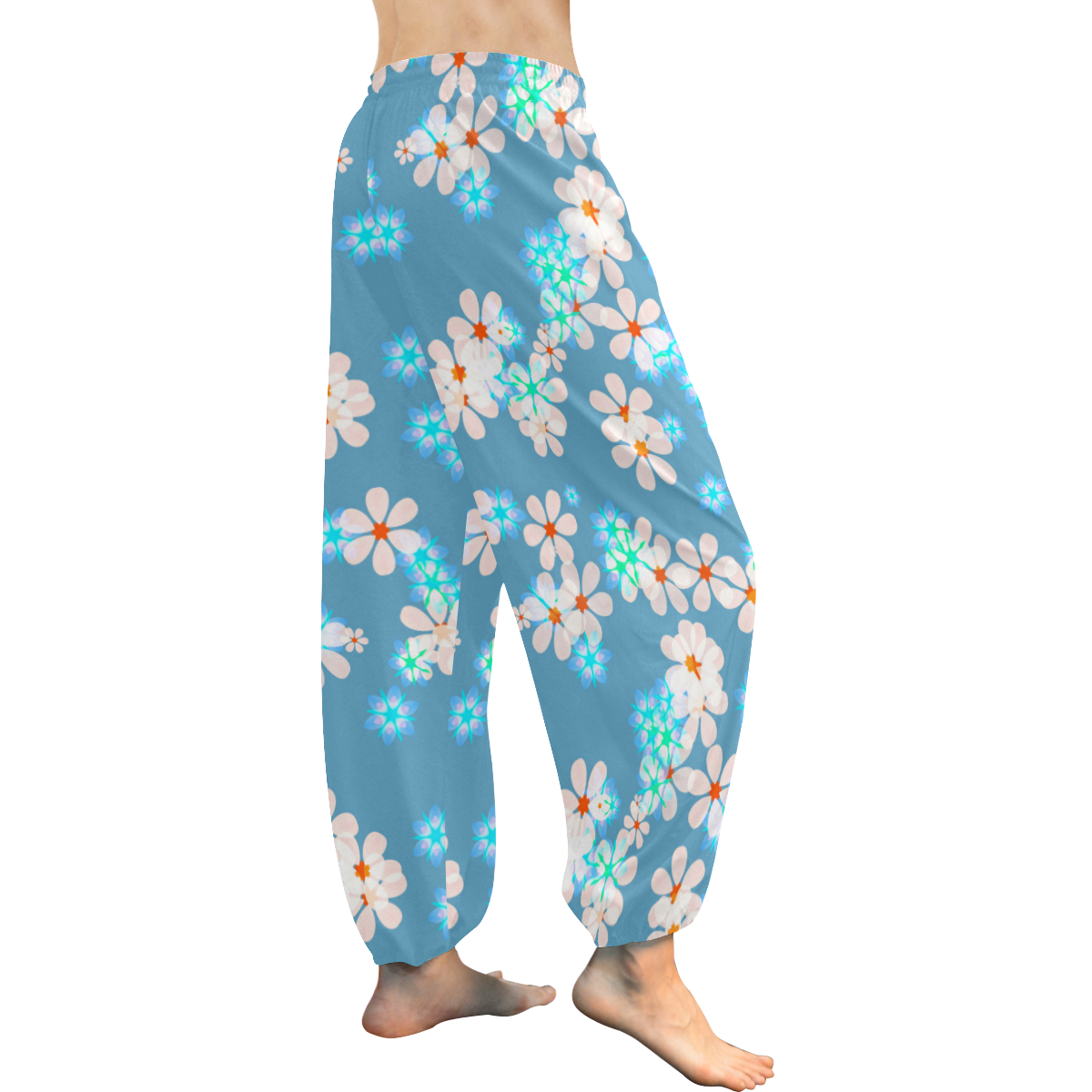 Fresh Flowers Women's All Over Print Harem Pants (Model L18)