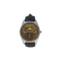 Ancient Egypt Steampunk Men's Casual Leather Strap Watch(Model 211)
