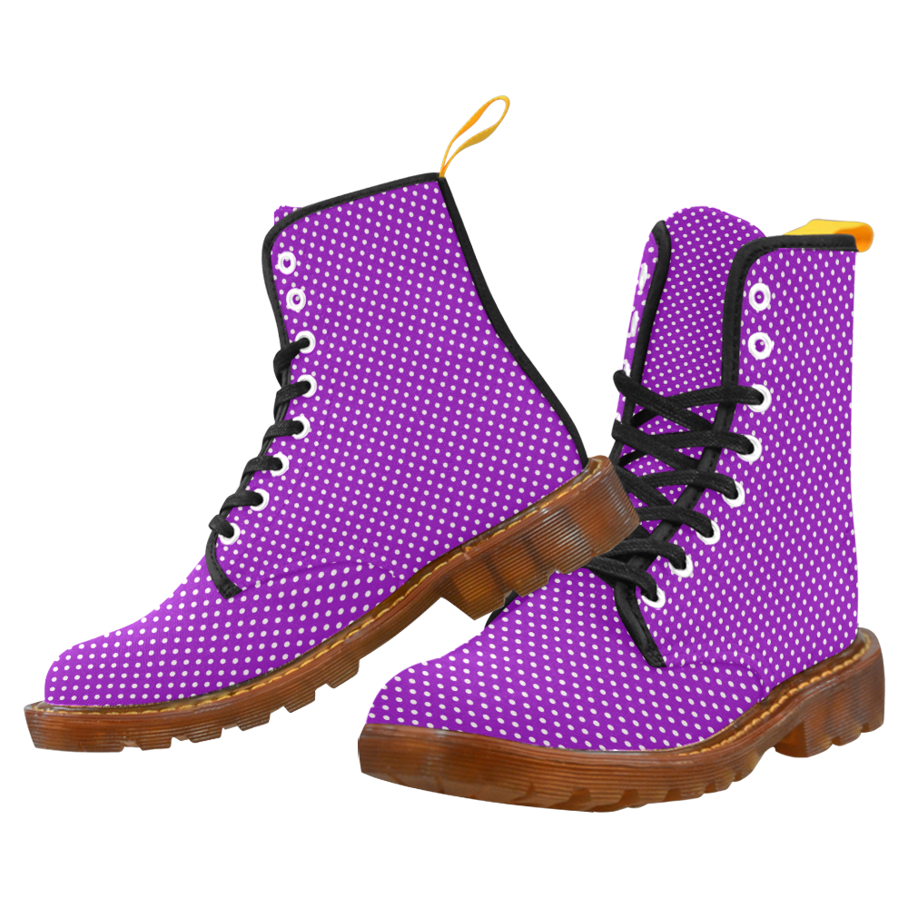 Lavander polka dots Martin Boots For Women Model 1203H