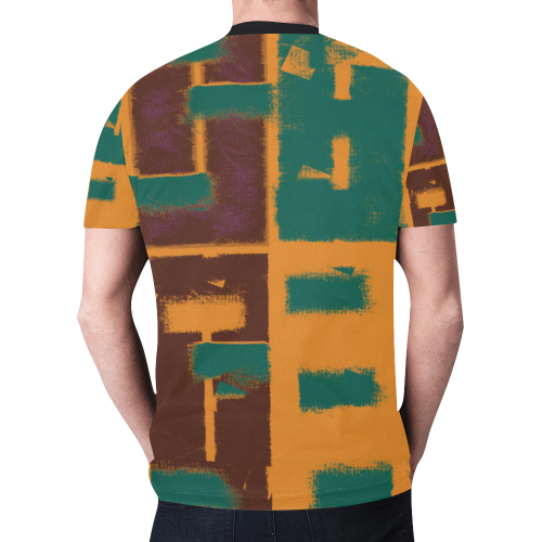 Orange texture New All Over Print T-shirt for Men (Model T45)