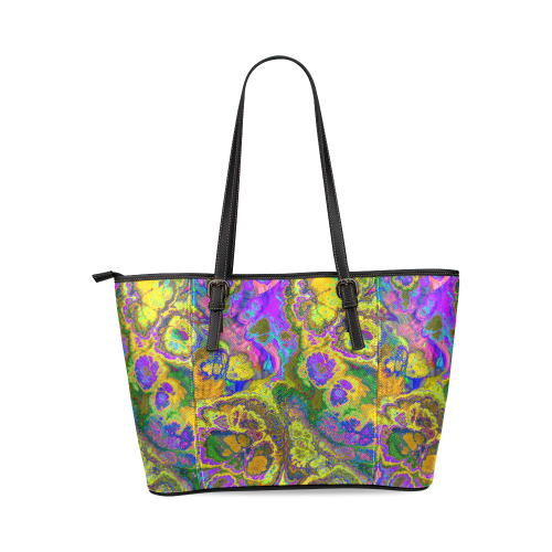 wonderful fractal 3183 by JamColors Leather Tote Bag/Large (Model 1640)