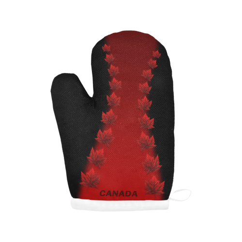 Canada Souvenir Maple Leaf Oven Mitt (Two Pieces)