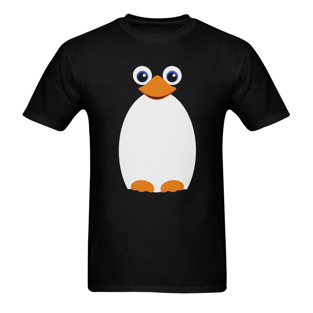 Smiling Penguin Men's T-shirt in USA Size (Two Sides Printing) (Model T02)