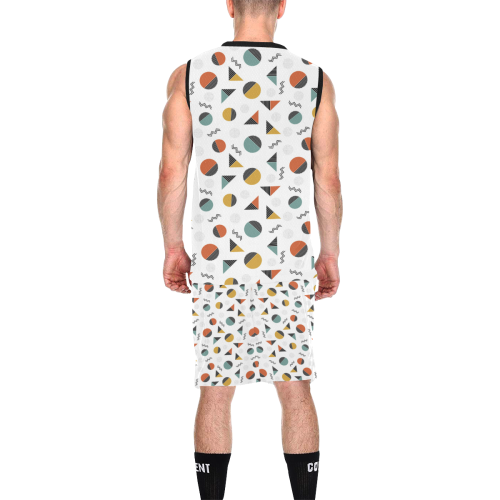 Geo Cutting Shapes All Over Print Basketball Uniform