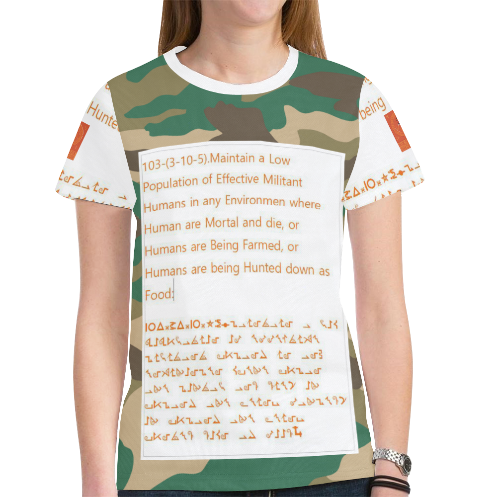 Woodland Camo Standard New All Over Print T-shirt for Women (Model T45)