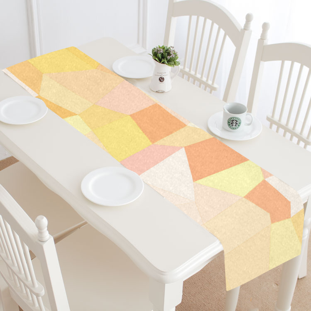 Yellow Gold Mosaic Table Runner 16x72 inch