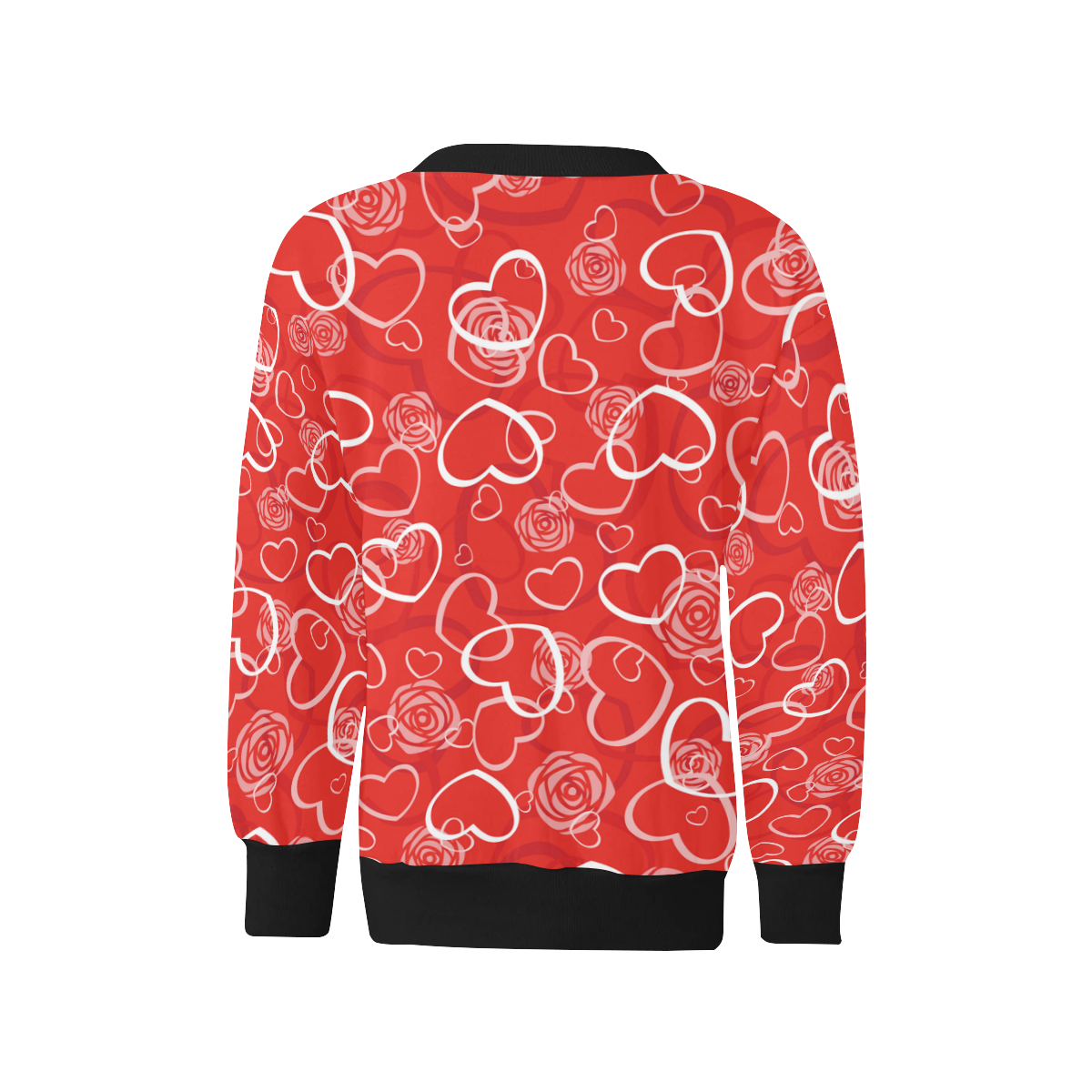 HEARTS RED Kids' All Over Print Sweatshirt (Model H37)