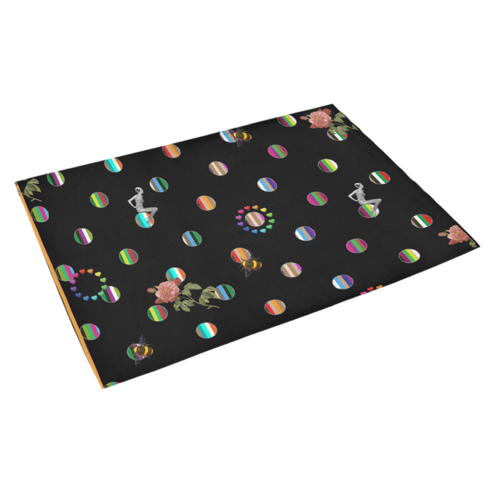 Rainbow Polka Azalea Doormat 30" x 18" (Sponge Material)