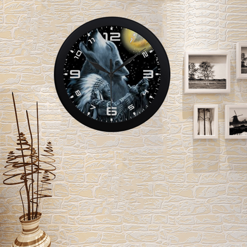 Embrace The Wolf Spirit Circular Plastic Wall clock
