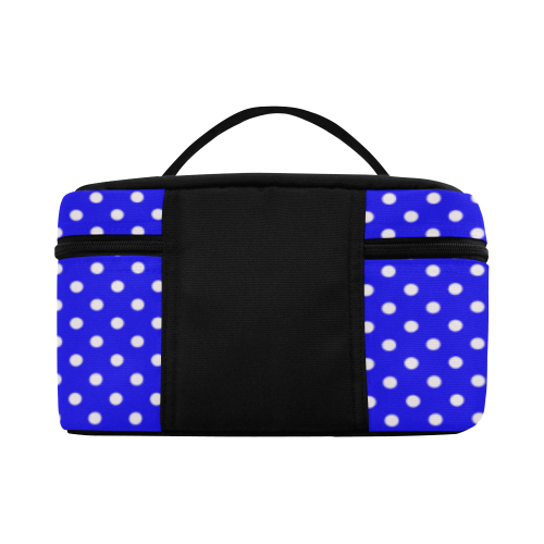 Blue polka dots Lunch Bag/Large (Model 1658)