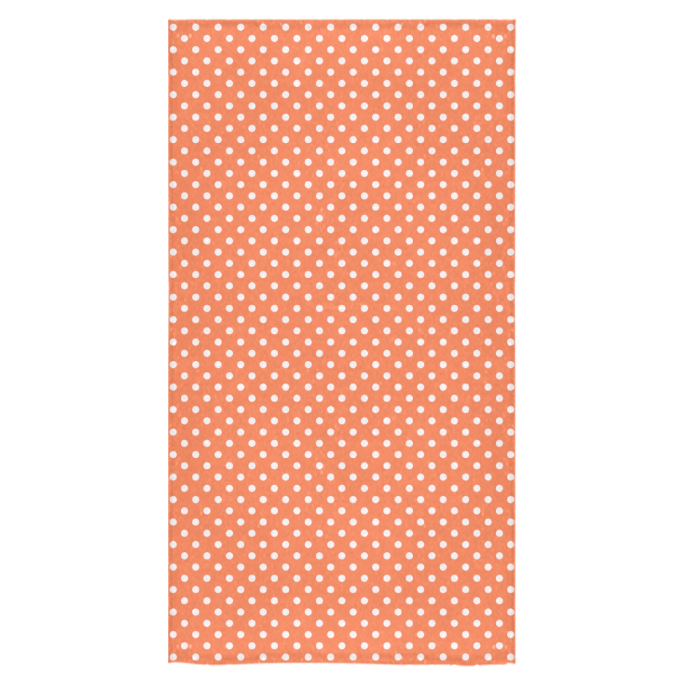 Appricot polka dots Bath Towel 30"x56"