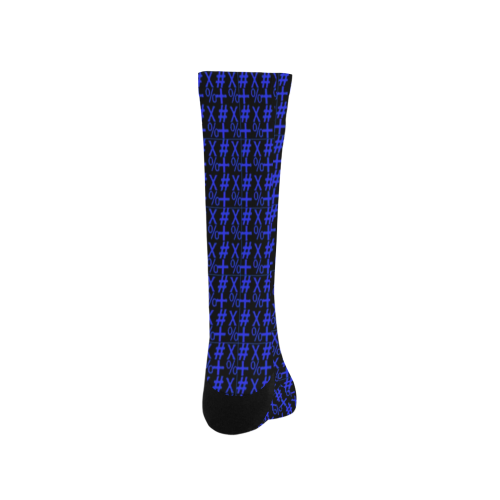 NUMBERS Collection Symbols Royal/Black Men's Custom Socks