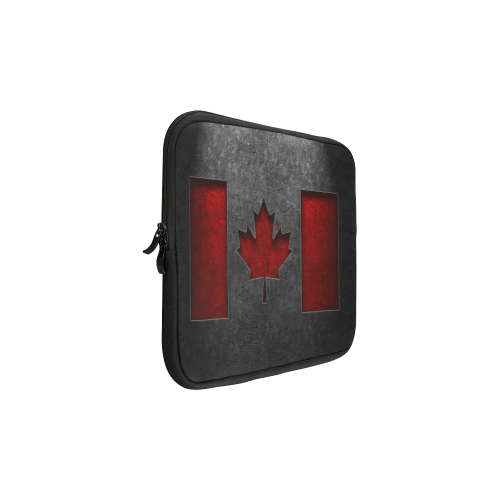 Canadian Flag Stone Texture Custom Laptop Sleeve 13"