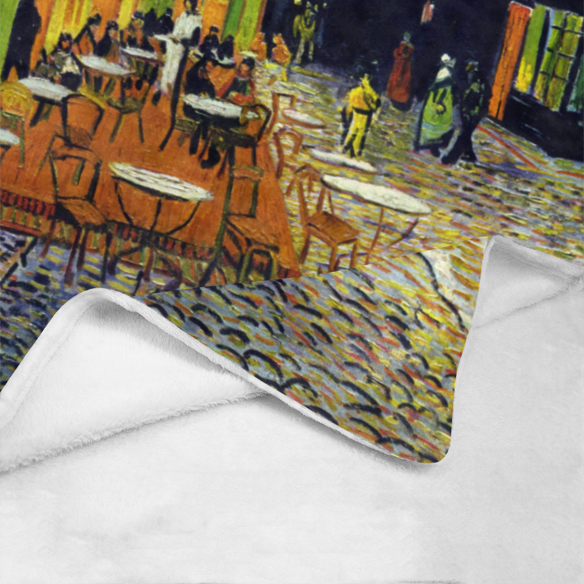 Vincent Willem van Gogh - Cafe Terrace at Night Ultra-Soft Micro Fleece Blanket 60"x80"
