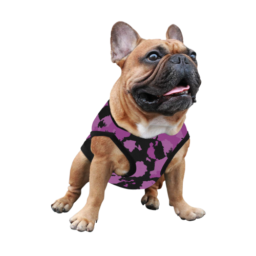 purple camouflage pattern All Over Print Pet Tank Top