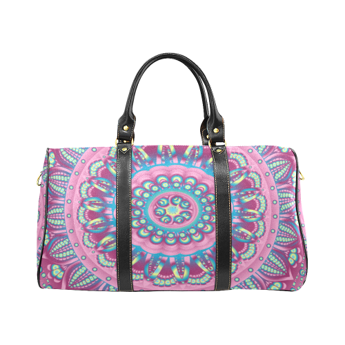 mandala 5 pink blue travel bag New Waterproof Travel Bag/Large (Model 1639)