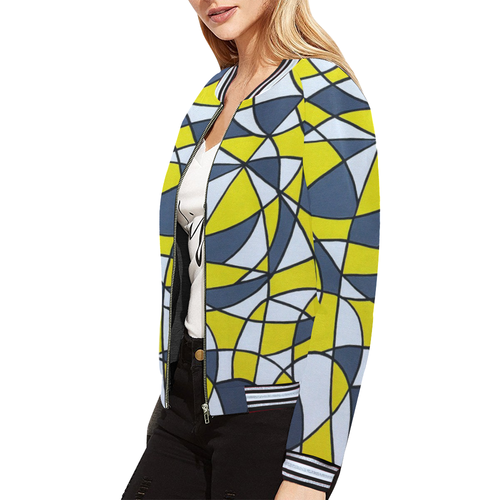 Liberty All Over Print Bomber Jacket for Women (Model H21)