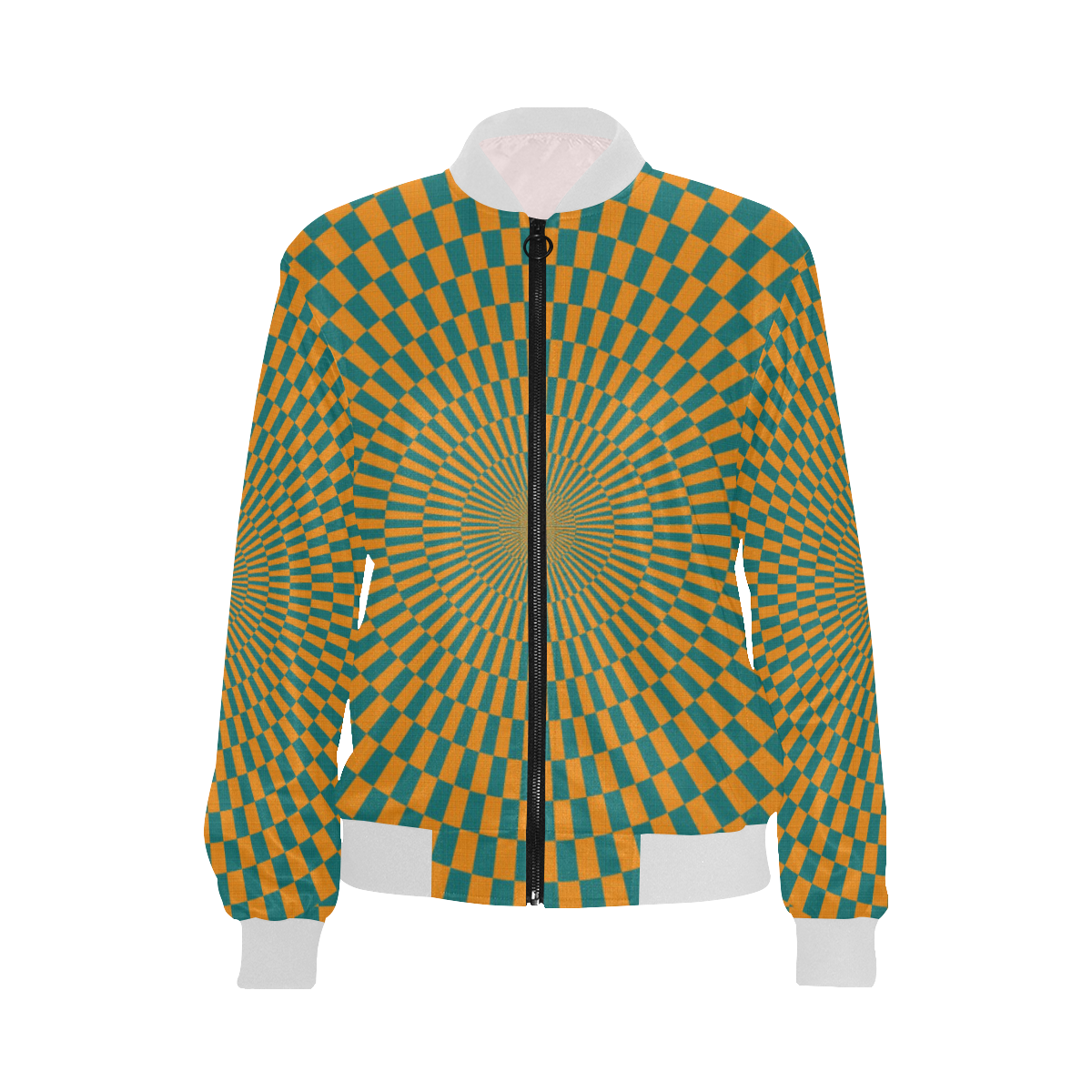 CHECKERBOARD 425 All Over Print Bomber Jacket for Women (Model H36)