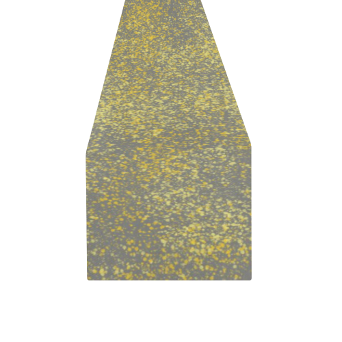 Gray and Yellow Flicks Table Runner 14x72 inch