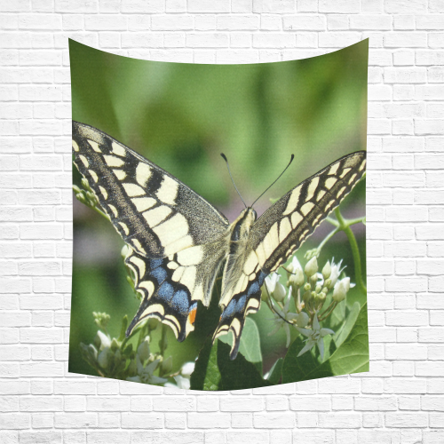 Butterfly 2 Cotton Linen Wall Tapestry 51"x 60"
