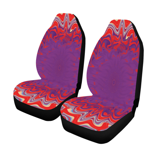 Red-Purple Blossom Car Seat Covers (Set of 2)