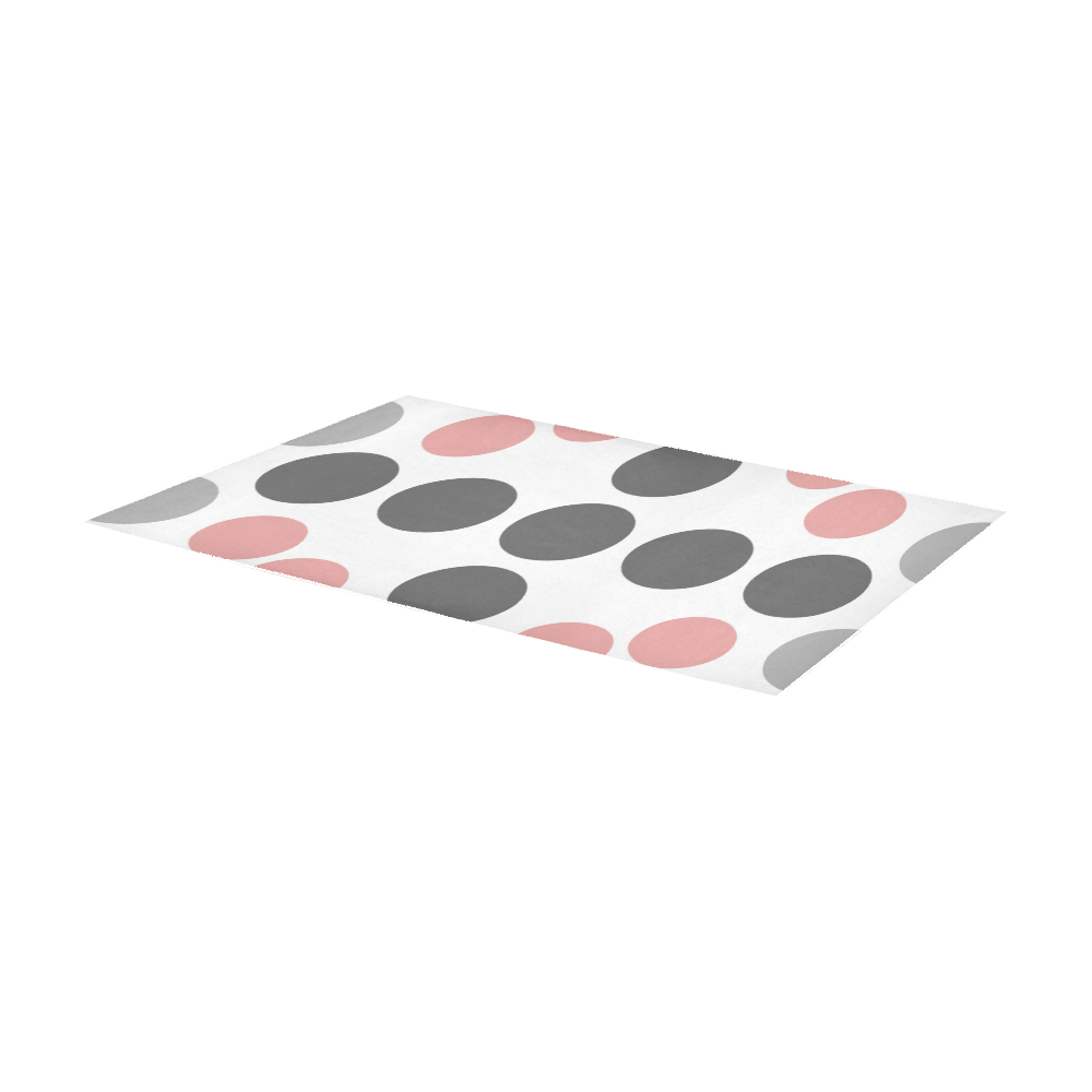 abstract geometry   polka dot Area Rug 7'x3'3''