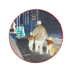 Ghosts roaming the street (red) 34 Inch Spare Tire Cover