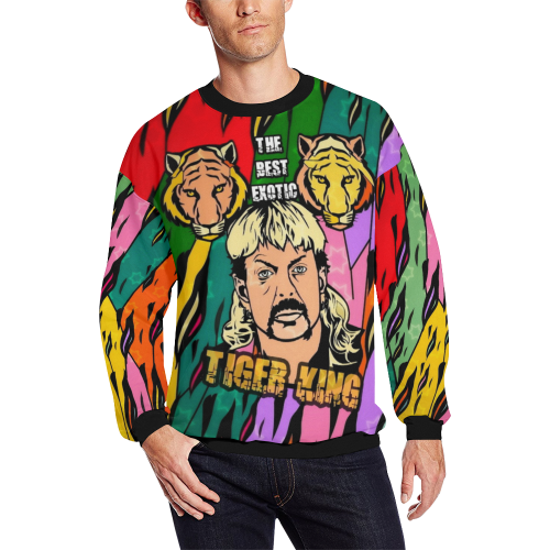 Best Exotic Tiger By Artdream All Over Print Crewneck Sweatshirt for Men (Model H18)