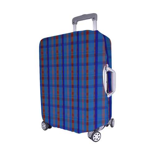 Royal Blue plaid style Luggage Cover/Medium 22"-25"