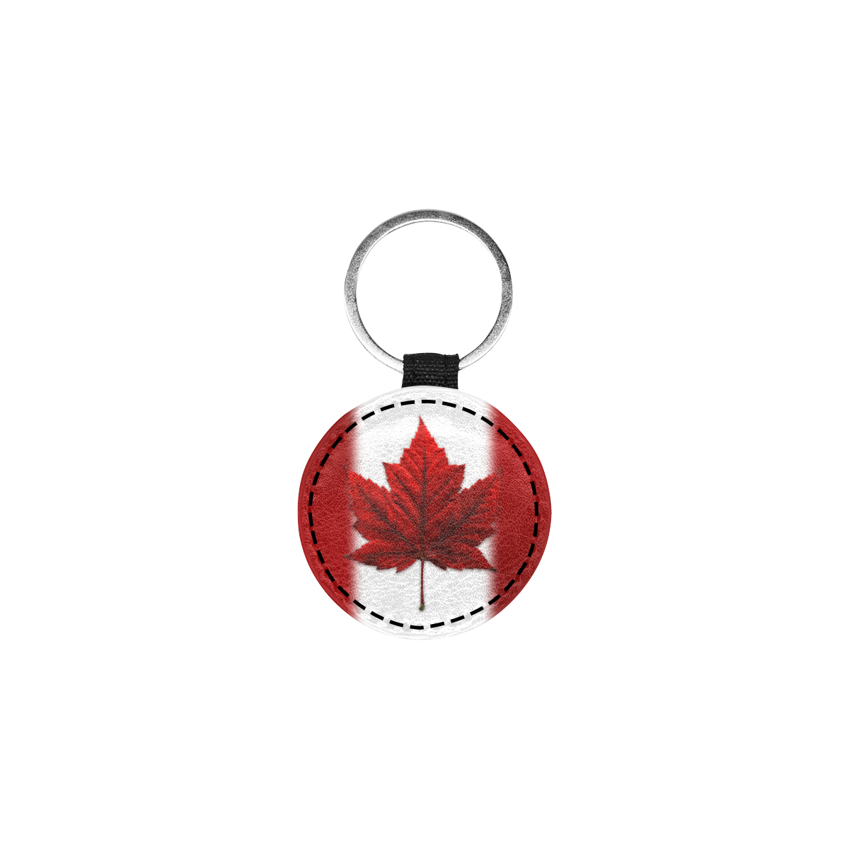 Canada Flag Round Pet ID Tag