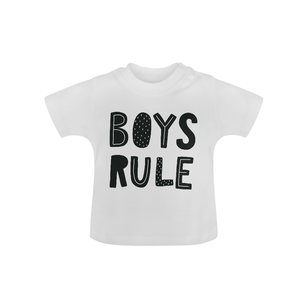 Monochrome Boys Rule Baby Classic T-Shirt (Model T30)