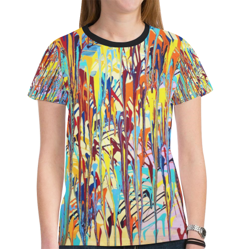 Bliss New All Over Print T-shirt for Women (Model T45)