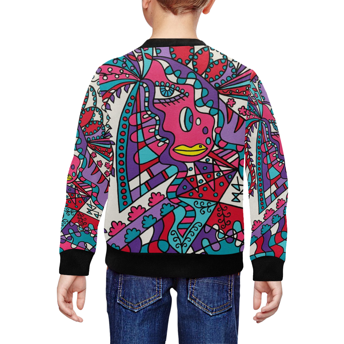 Tickled All Over Print Crewneck Sweatshirt for Kids (Model H29)