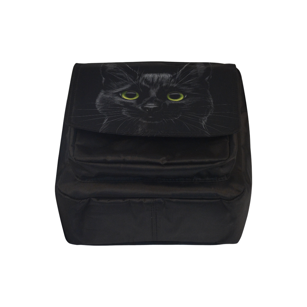 Black Cat Crossbody Nylon Bags (Model 1633)