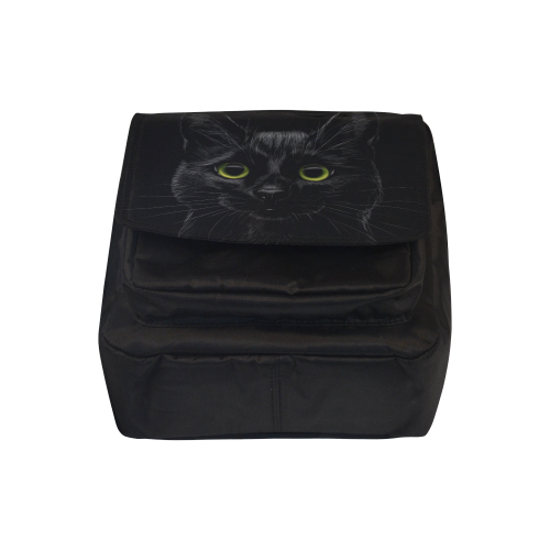 Black Cat Crossbody Nylon Bags (Model 1633)