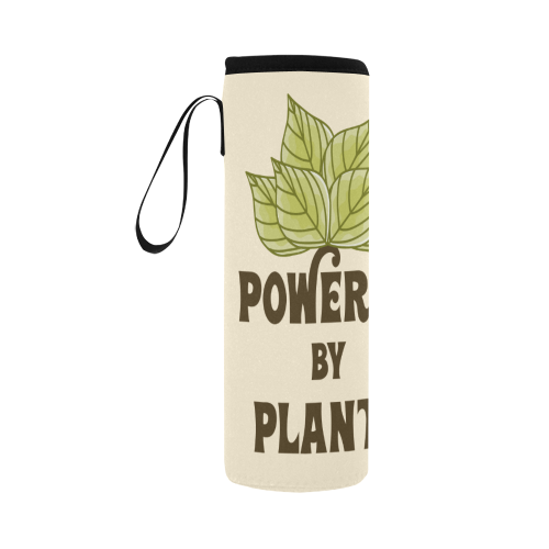 Powered by Plants (vegan) Neoprene Water Bottle Pouch/Large