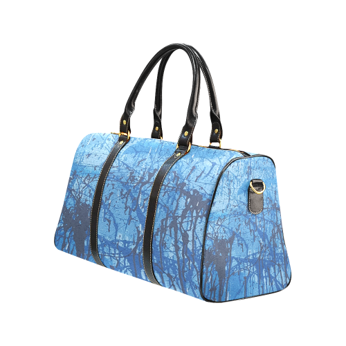 Blue splatters New Waterproof Travel Bag/Large (Model 1639)