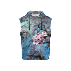 Cherry blossomL All Over Print Sleeveless Hoodie for Kid (Model H15)
