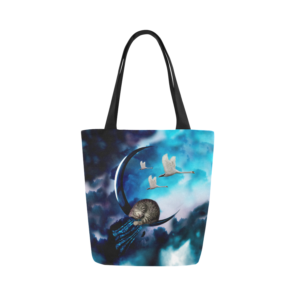 Cute sleeping kitten Canvas Tote Bag (Model 1657)