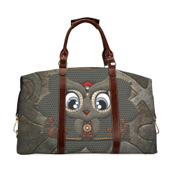Funny steampunk owl Classic Travel Bag (Model 1643) Remake