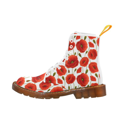 Poppy Pattern Martin Boots For Women Model 1203H