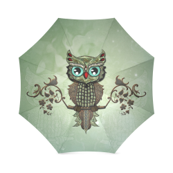 Wonderful owl, diamonds Foldable Umbrella (Model U01)
