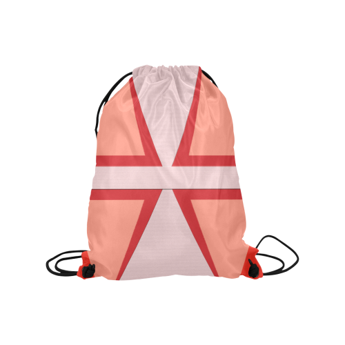 Shades of Red Patchwork Medium Drawstring Bag Model 1604 (Twin Sides) 13.8"(W) * 18.1"(H)