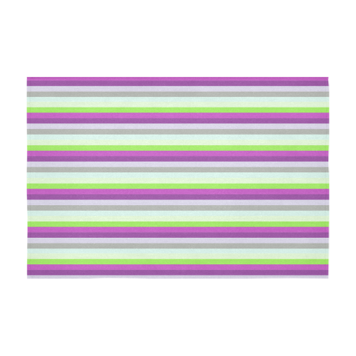 Fun Stripes 4 Cotton Linen Tablecloth 60" x 90"
