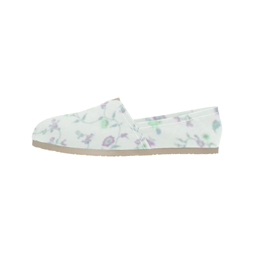 Blurred floral A, by JamColors Women's Classic Canvas Slip-On (Model 1206)