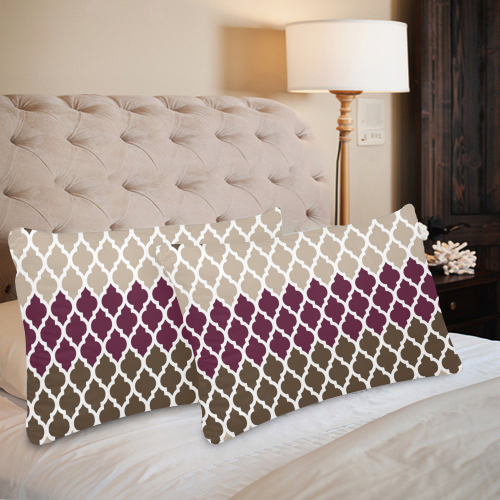 stripe lace pattern Custom Pillow Case 20"x 30" (One Side) (Set of 2)